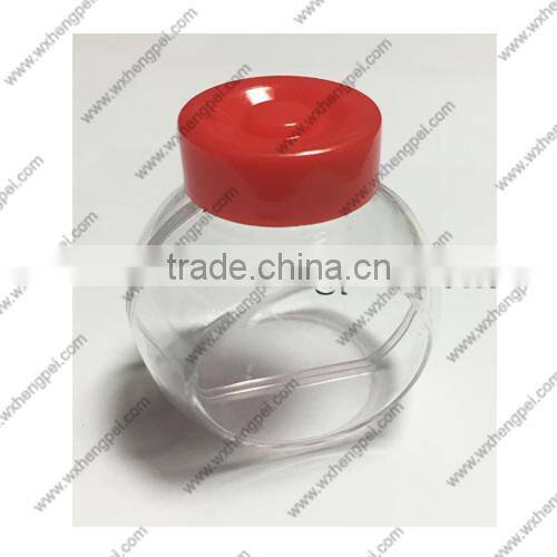 Cleverish portable cute transparent red lid plastic storage jewelry wedding bottle kit