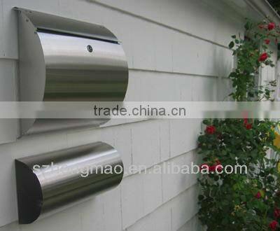 stainless steel wall mounted mailbox