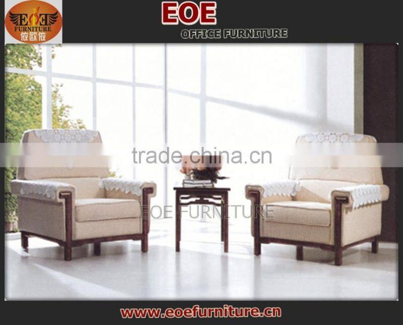 White fabric antique restaurant sofa