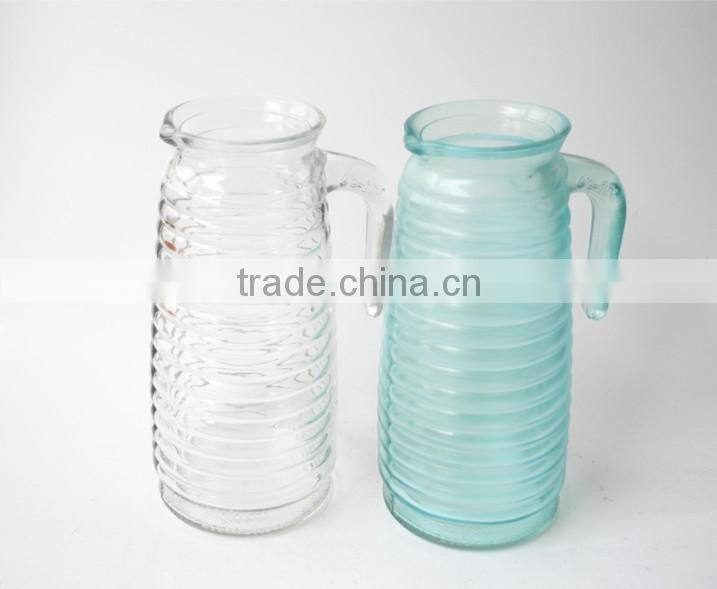 cheap daily use party cold beverage texure glass pitcher with handle