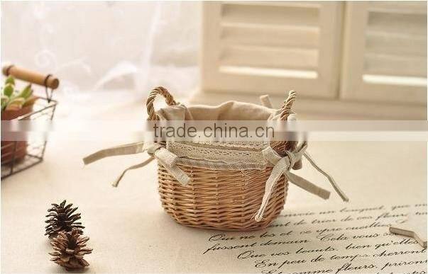 Rural wicker storage basket