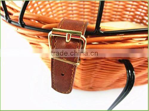 Wholesale bike wicker basket front pet bicycle basket for dogs