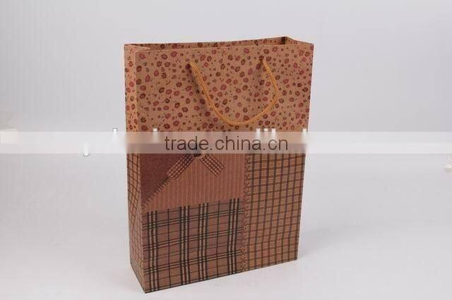 Printed Foldable Gift Bag / Retro Look Shopping Paper Bag