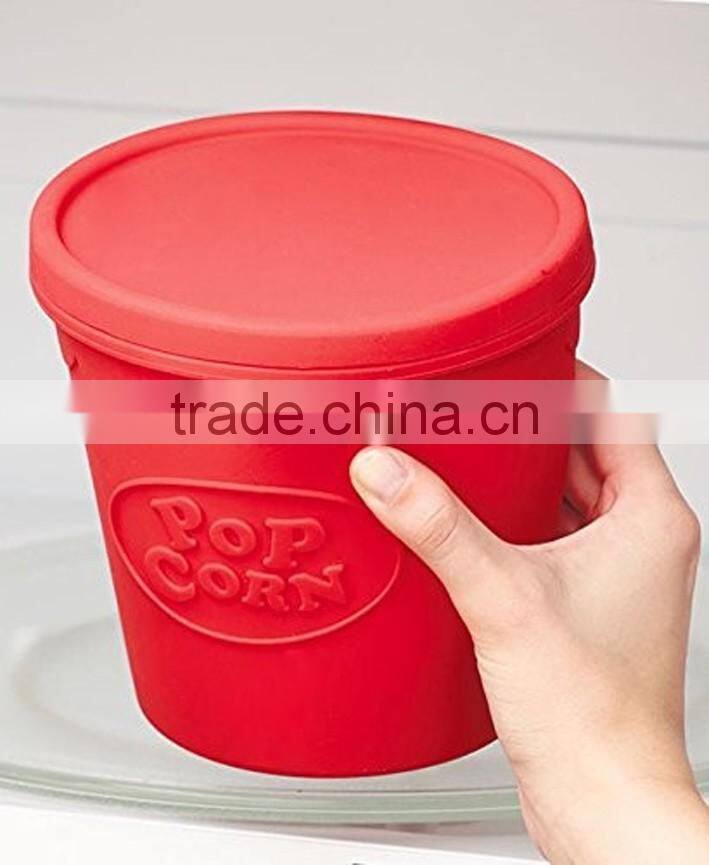 silicone popcorn container DIY Silicone Microwave Popcorn Maker Bucket