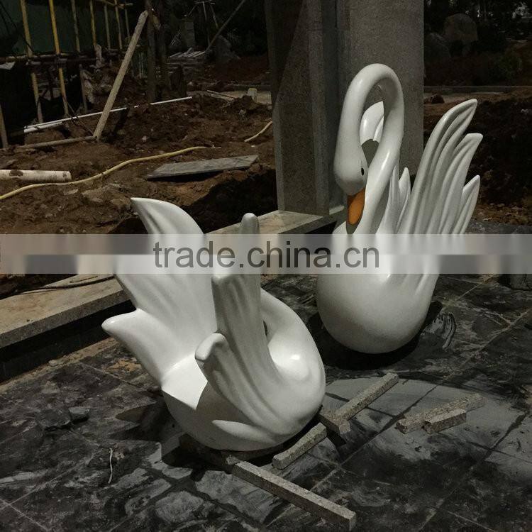 FRP display swan sculpture figurine