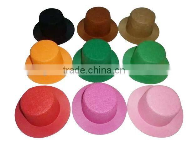 All kinds of custom cheap wool felt mini hat blank body wholesale for kids girl's playing decoration on sale made in China