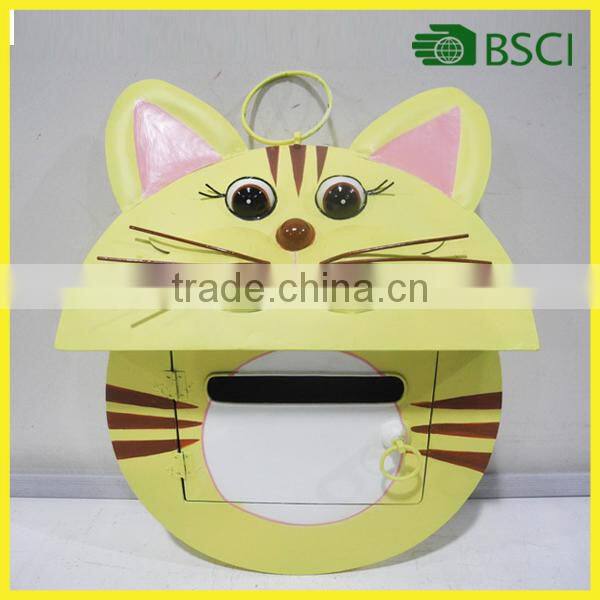 2015 new items outdoor cat metal wall art mailbox wall decor