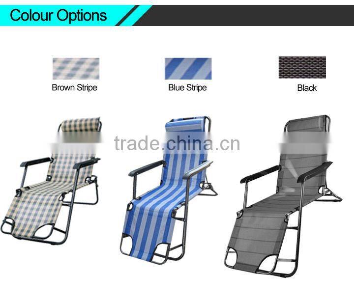 Lightweight Portable Folding Sun Lounger with Head Pillow