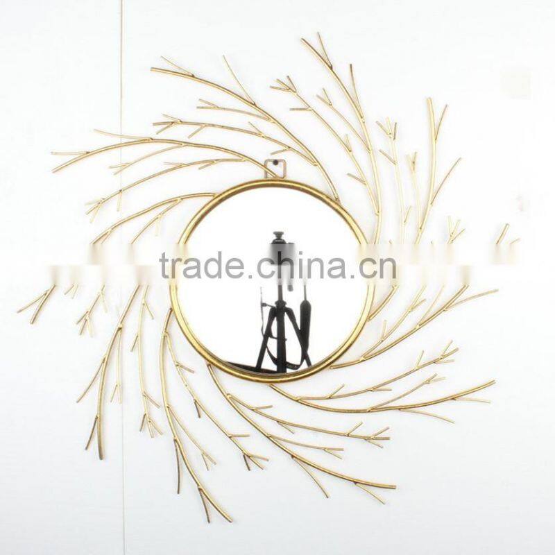 Modern Style Living Room Iron Frame Silver Mirrors