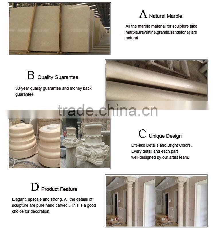 luxury decoration stone carving marble wedding columns wholesale