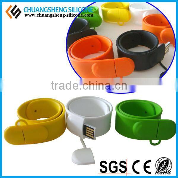 2015Fashion silicone usb bracelet with flash drive
