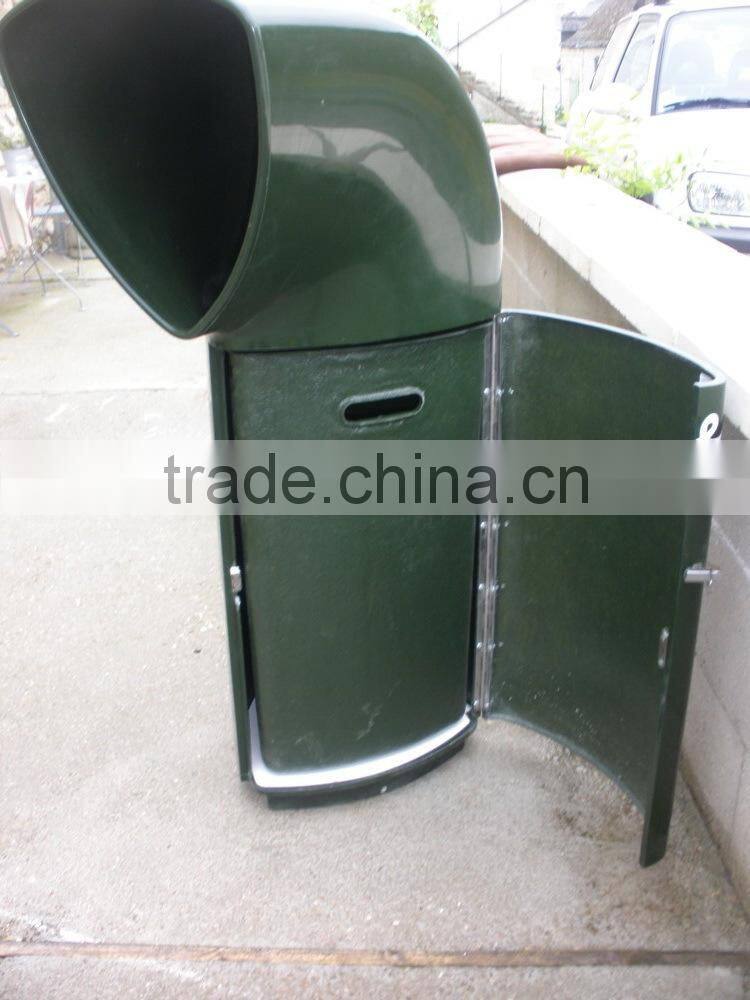 High quality glossy gel coat fiberglass garbage bins frp factory
