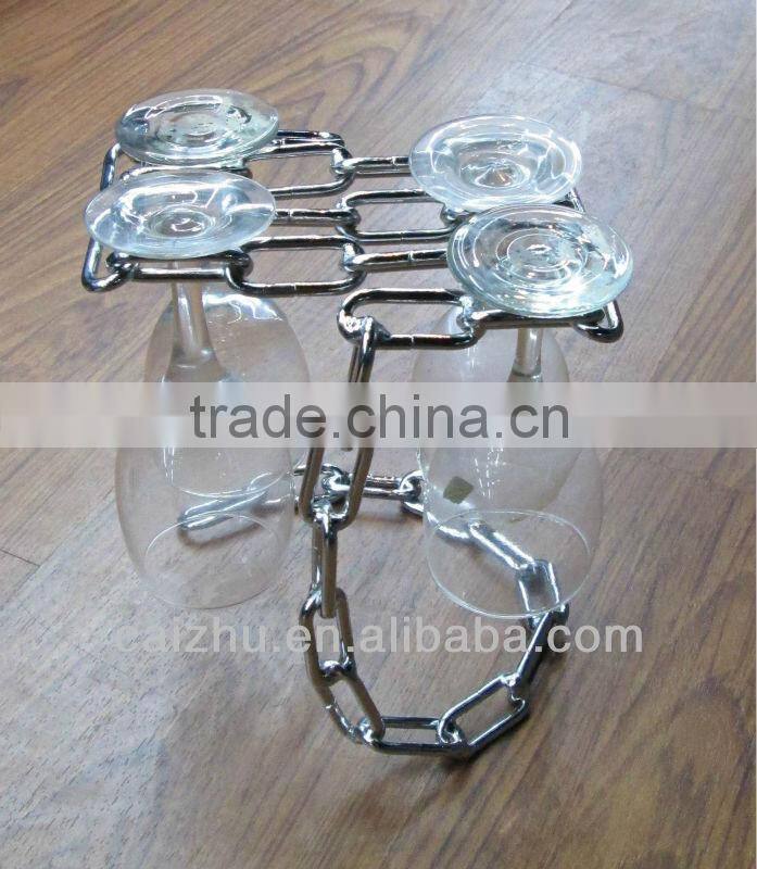 Hot Selling Chain Wine Glass Holder Rack and Stand