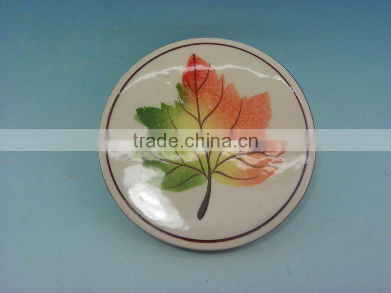 BIG CERAMIC FRUIT PLATE WITH IRON STAND