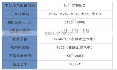 MF58 NTC thermistors