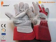 Red Cow Split Leather Safety Glove