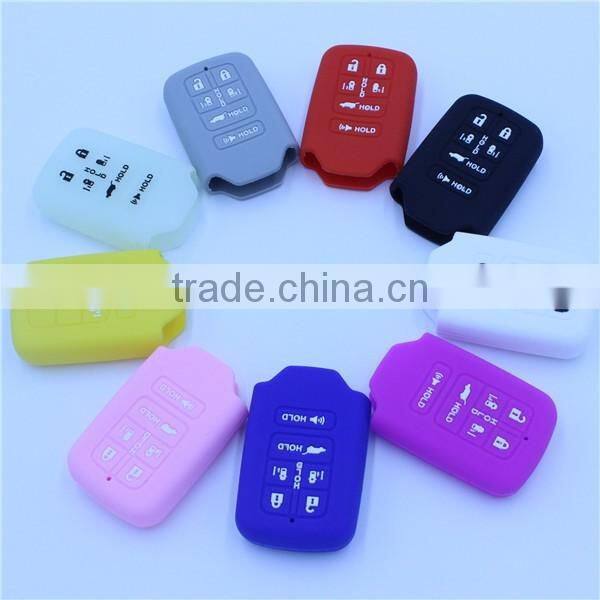 6 button fob silicone rubber car key covers for honda