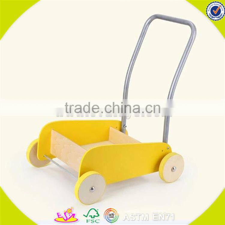 Wholesale children learning walk wooden baby stroller top quality wooden baby stroller W08J002