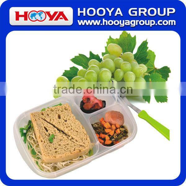 3 compartment wholesale plastic food container