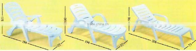 Beach chair with wheels white-5 position adjustable back-foldable