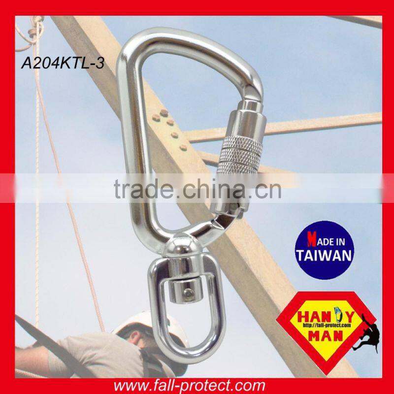A204KTL-3 Tool Tether Swivel Aluminum 8kN Safety Hook Carabiner