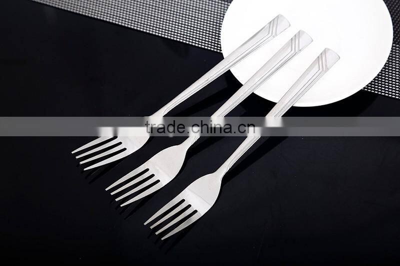 Natural color spoon and fork set with stainless steel tableware set