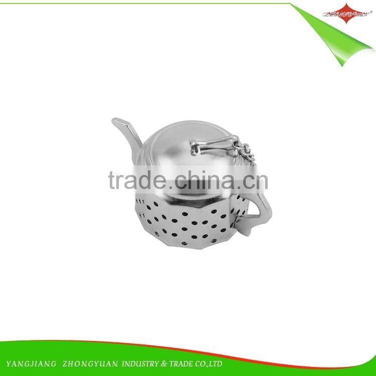 ZY-S3018 Novelty teapot shaped stainless steel tea infuser