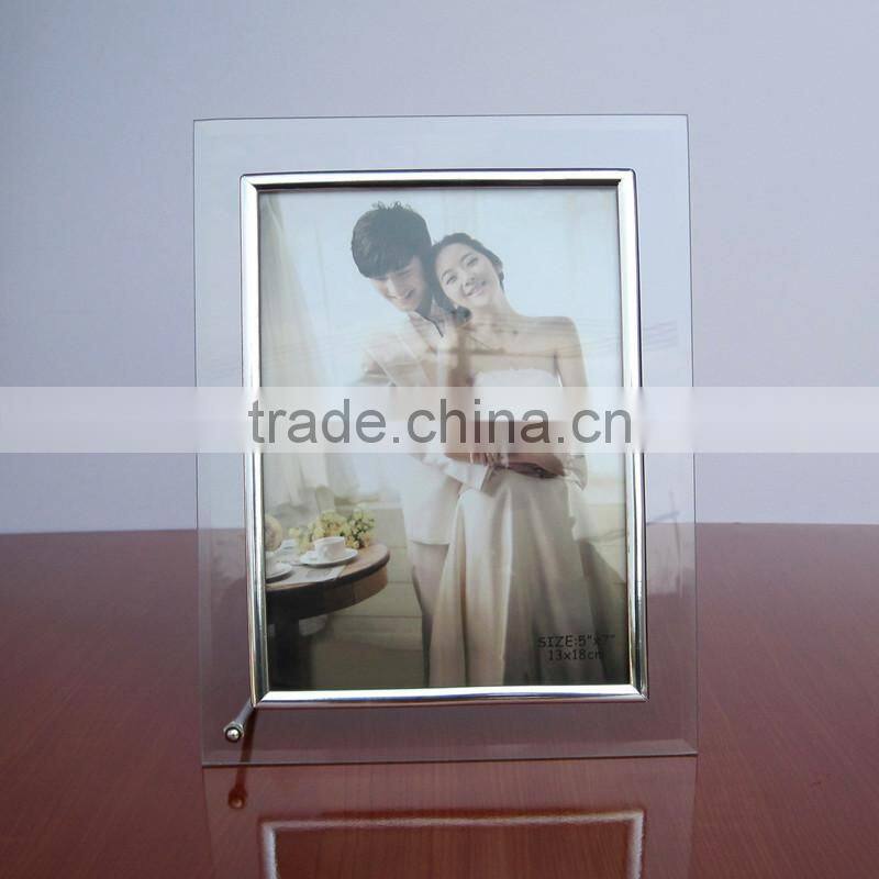 2015 Wedding Decoration Wholesale Crystal Glass Picture Frames