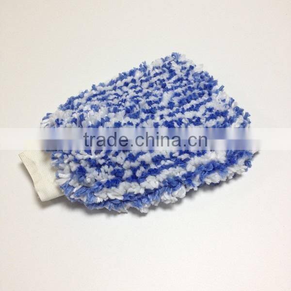 knitting wool polyester mesh car washing sponge mitt