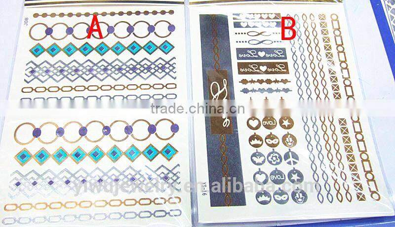 T001-007 Personal Care Body Art Sexy New Design Flash Gold Tattoo Removal