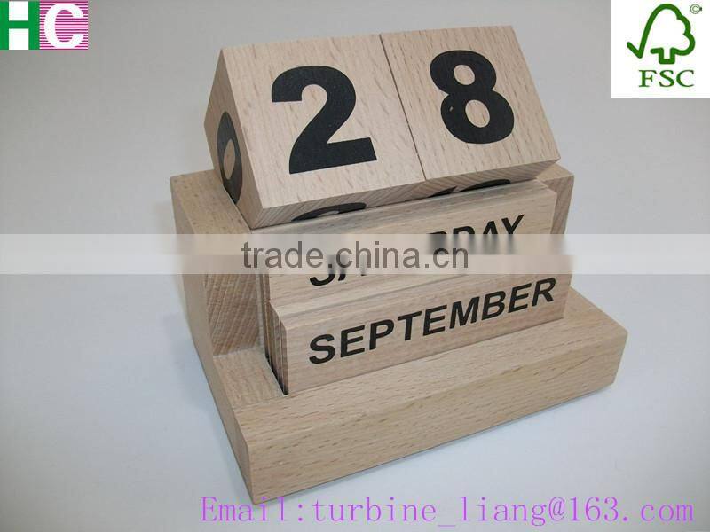2016 wooden calendar, office wood calendar