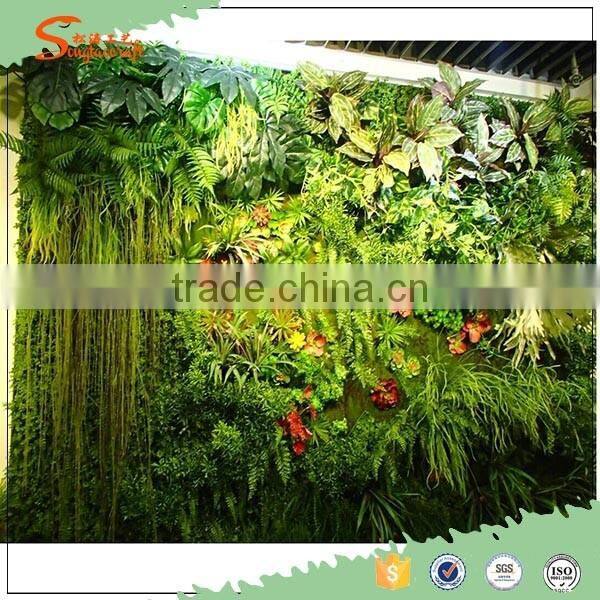 Guangzhou Factory price plastic plant green wall for outdoor decorating