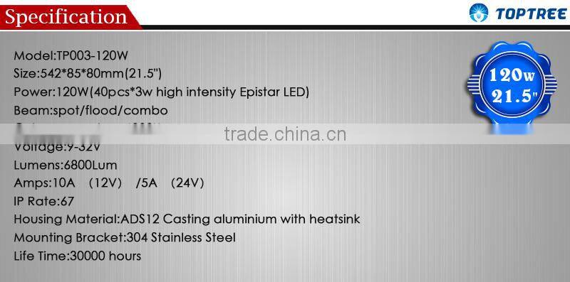 120w led working light offroad bar light,led headlight kit