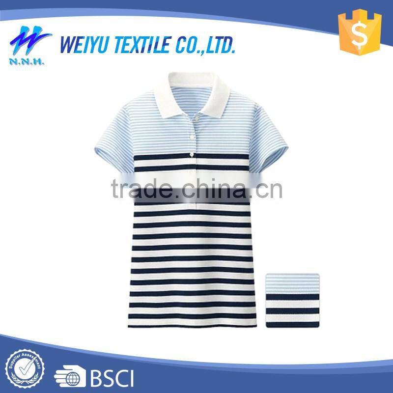 wholesale striped women polo t-shirt