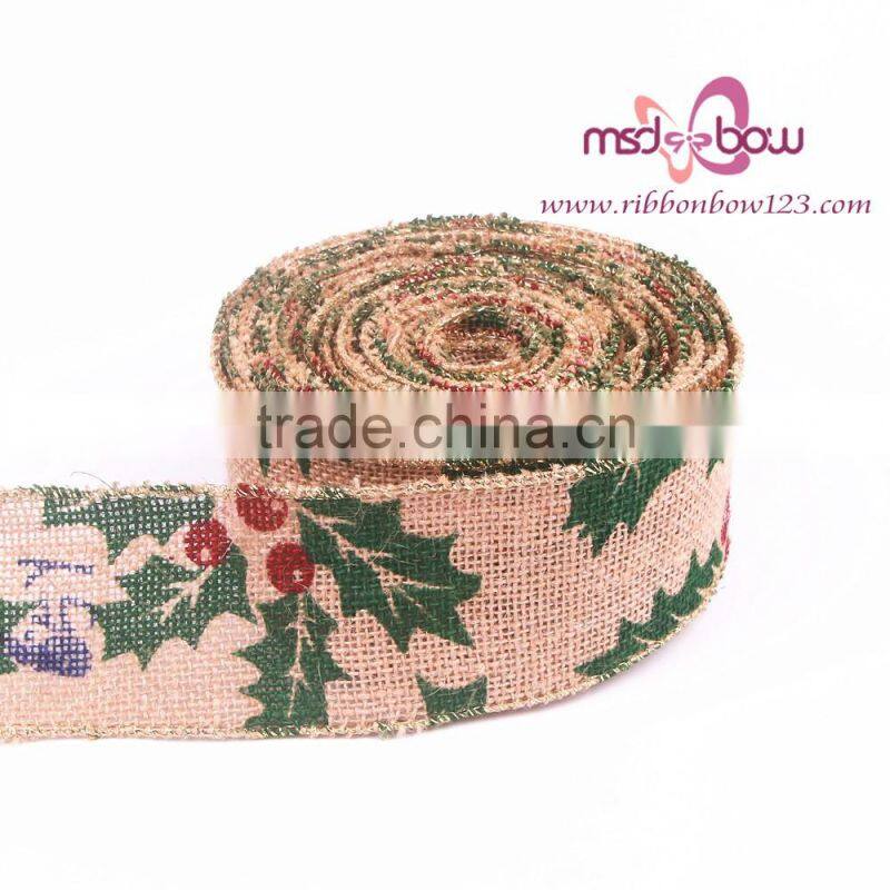 Christmas gift wrapping colorful satin ribbon bow with elastic loop