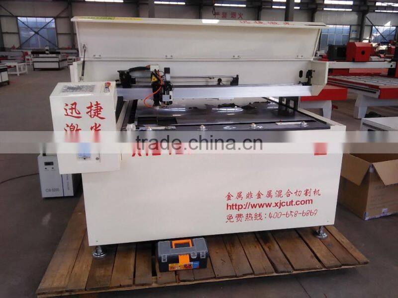 High speed cutting 30mm acrylic and 1.5mm stainless steel plate laser metal engraving machine