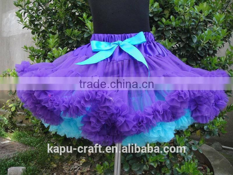Hot sale baby fluffy pettiskirts girl's tutu chiffon skirt children wear summer boutique party cutting dress