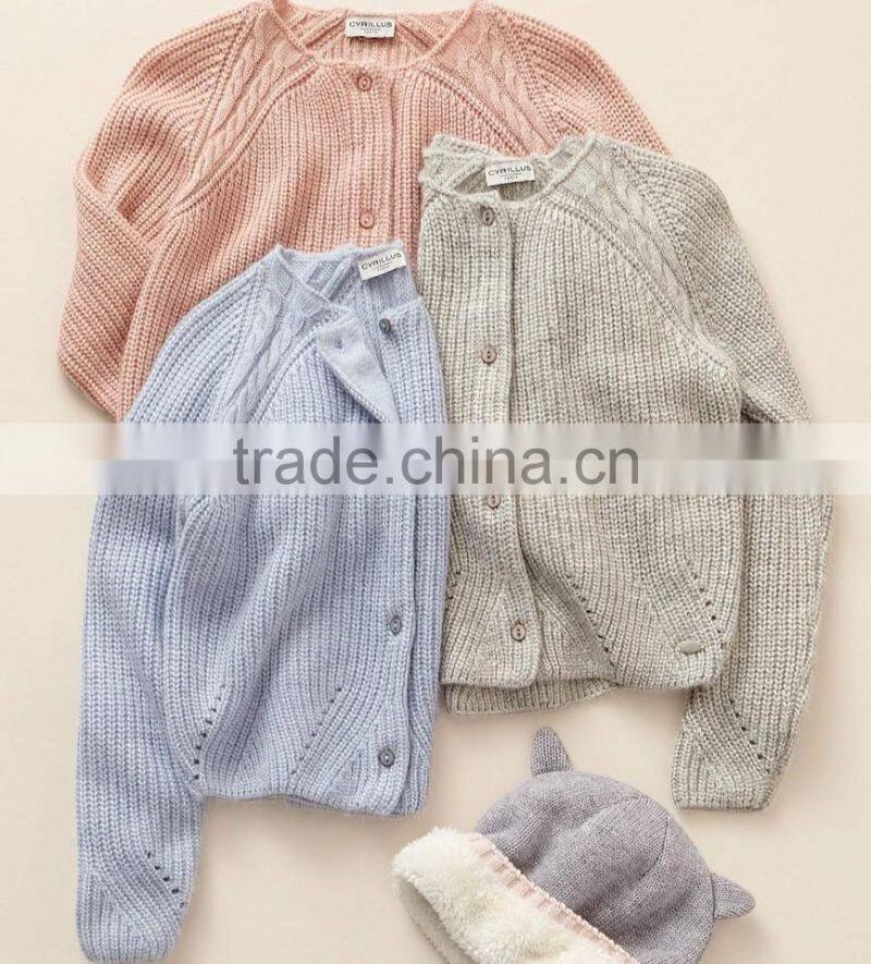 High Quality Winter Cardigan 2017 New Gesigns Kids Sweater For Girls (BKNB28)