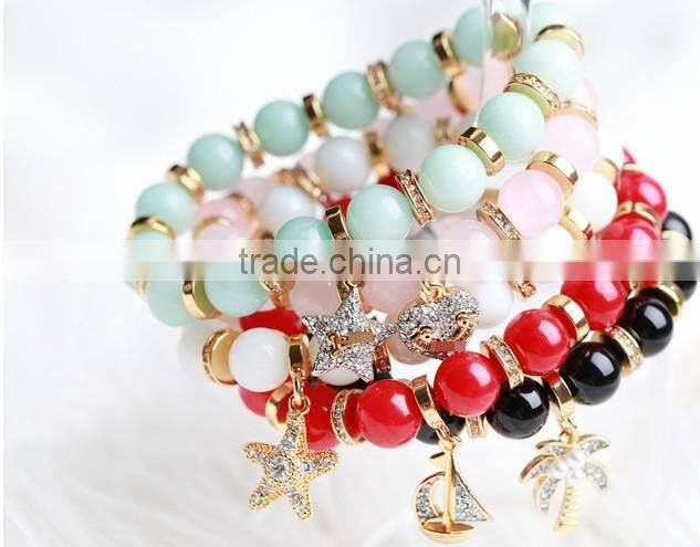 Popular enameled wooden jewelry bracelet with factory direct sale