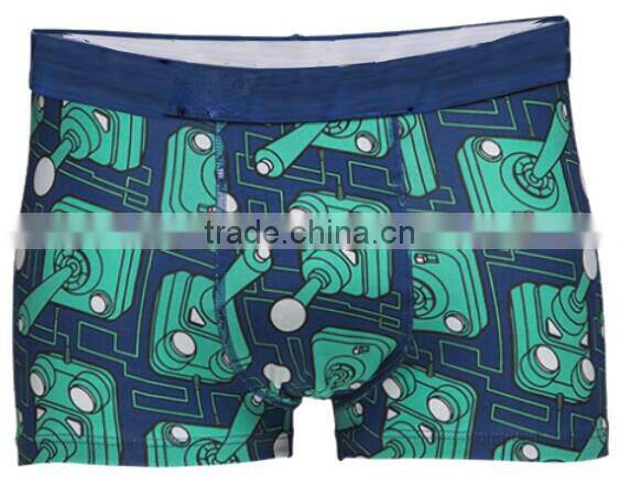 Men sexy pop colorful 3D print cotton boxer shorts briefs