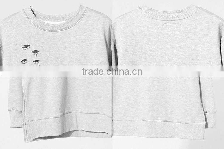 mens clothing 2016 fashion thumb hole grey hoodies custom pullover windbreaker sweatshirts