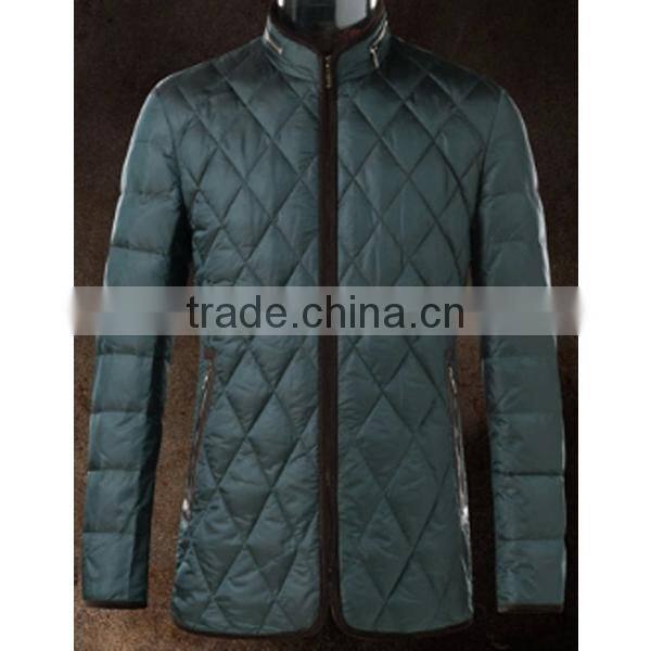 2015 Factory Price Men's Black Sheepskin Leather Jacket Down Jacket Winter Season