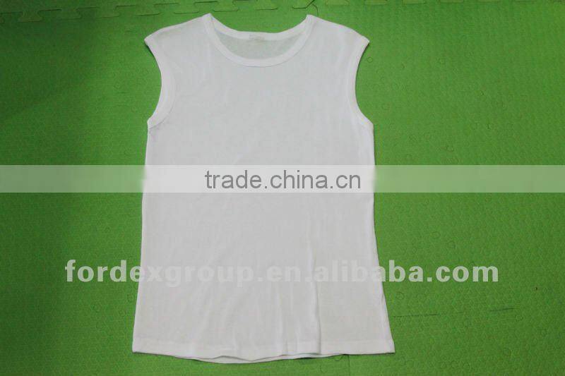 Men's cotton plain white tank tops