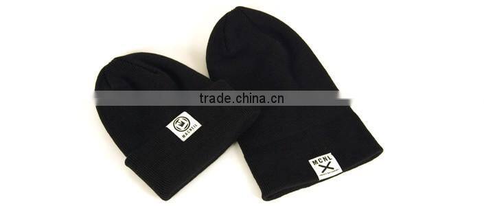 custom acrylic beanies with cuff woven label slouch custom made beanie