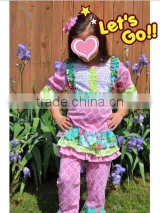 2016 Easter giggle moon remake girls outfits spring summer sets persnickety kids girl knot clothing set remake stripes boutique