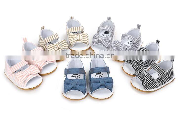 denim baby girl shoes, stripe baby girl shoes