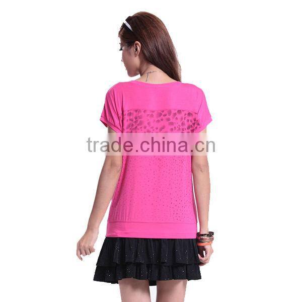 Women Short Sleeve Blouses Wide Neck T Shirts Round Neck Women T Shirt In Assorted Colours