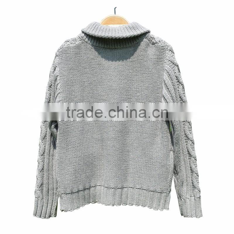 New Design Cable Pattern Knitting Baby Sweater Cardigan Design