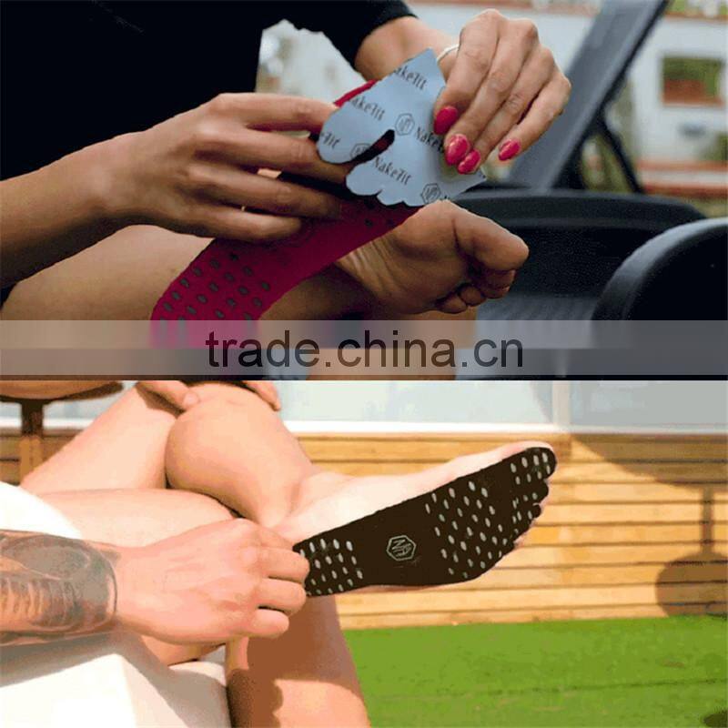 flexible anti-slip NAKEFIT Stick-on Soles Adhesive Foot Pads Feet Sticker Flexible Feet Protection anti-cutting sticky pads