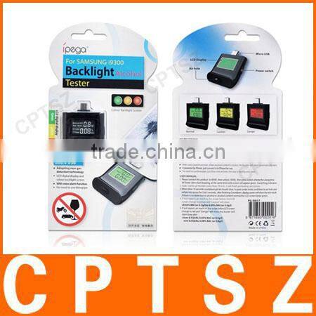 Breath Alcohol Tester with 3-color Backlight with Micro USB Interface, Suit for Samsung, Sony Xperia and other Mobile Phone